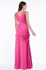 Mature A-line V-neck Chiffon Pleated Plus Size Bridesmaid Dresses