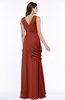 Mature A-line V-neck Chiffon Pleated Plus Size Bridesmaid Dresses