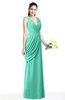 Mature A-line V-neck Chiffon Pleated Plus Size Bridesmaid Dresses
