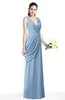 Mature A-line V-neck Chiffon Pleated Plus Size Bridesmaid Dresses