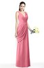 Mature A-line V-neck Chiffon Pleated Plus Size Bridesmaid Dresses