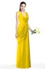Mature A-line V-neck Chiffon Pleated Plus Size Bridesmaid Dresses