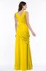 Mature A-line V-neck Chiffon Pleated Plus Size Bridesmaid Dresses