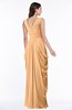 Mature Short Sleeve Chiffon Floor Length Pleated Plus Size Bridesmaid Dresses