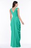 Mature Short Sleeve Chiffon Floor Length Pleated Plus Size Bridesmaid Dresses