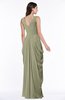 Mature Short Sleeve Chiffon Floor Length Pleated Plus Size Bridesmaid Dresses