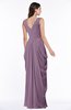 Mature Short Sleeve Chiffon Floor Length Pleated Plus Size Bridesmaid Dresses