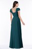 Mature A-line Sweetheart Short Sleeve Zip up Floor Length Plus Size Bridesmaid Dresses