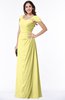 Mature A-line Sweetheart Short Sleeve Zip up Floor Length Plus Size Bridesmaid Dresses