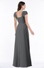 Mature A-line Sweetheart Short Sleeve Zip up Floor Length Plus Size Bridesmaid Dresses
