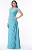 Mature A-line Sweetheart Short Sleeve Zip up Floor Length Plus Size Bridesmaid Dresses