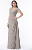 Mature A-line Sweetheart Short Sleeve Zip up Floor Length Plus Size Bridesmaid Dresses