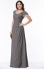 Mature A-line Sweetheart Short Sleeve Zip up Floor Length Plus Size Bridesmaid Dresses