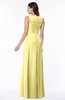 Modest A-line V-neck Zip up Floor Length Ruching Plus Size Bridesmaid Dresses