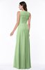 Modest A-line V-neck Zip up Floor Length Ruching Plus Size Bridesmaid Dresses