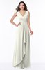 Modest A-line V-neck Zip up Floor Length Ruching Plus Size Bridesmaid Dresses
