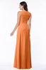 Modest A-line V-neck Zip up Floor Length Ruching Plus Size Bridesmaid Dresses