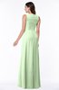 Modest A-line V-neck Zip up Floor Length Ruching Plus Size Bridesmaid Dresses