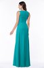 Modest A-line V-neck Zip up Floor Length Ruching Plus Size Bridesmaid Dresses
