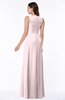Modest A-line V-neck Zip up Floor Length Ruching Plus Size Bridesmaid Dresses