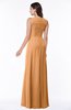 Modest A-line V-neck Zip up Floor Length Ruching Plus Size Bridesmaid Dresses