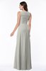 Modest A-line V-neck Zip up Floor Length Ruching Plus Size Bridesmaid Dresses