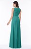 Modest A-line V-neck Zip up Floor Length Ruching Plus Size Bridesmaid Dresses