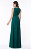 Modest A-line V-neck Zip up Floor Length Ruching Plus Size Bridesmaid Dresses