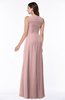 Modest A-line V-neck Zip up Floor Length Ruching Plus Size Bridesmaid Dresses