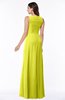 Modest A-line V-neck Zip up Floor Length Ruching Plus Size Bridesmaid Dresses