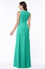 Modest A-line V-neck Zip up Floor Length Ruching Plus Size Bridesmaid Dresses