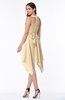 Plain V-neck Sleeveless Half Backless Ribbon Plus Size Bridesmaid Dresses