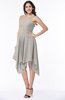 Plain V-neck Sleeveless Half Backless Ribbon Plus Size Bridesmaid Dresses
