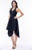 Plain V-neck Sleeveless Half Backless Ribbon Plus Size Bridesmaid Dresses