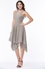 Plain V-neck Sleeveless Half Backless Ribbon Plus Size Bridesmaid Dresses