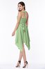 Plain V-neck Sleeveless Half Backless Ribbon Plus Size Bridesmaid Dresses