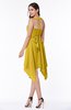 Plain V-neck Sleeveless Half Backless Ribbon Plus Size Bridesmaid Dresses