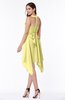 Plain V-neck Sleeveless Half Backless Ribbon Plus Size Bridesmaid Dresses