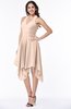 Plain V-neck Sleeveless Half Backless Ribbon Plus Size Bridesmaid Dresses