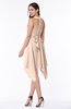 Plain V-neck Sleeveless Half Backless Ribbon Plus Size Bridesmaid Dresses