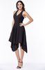 Plain V-neck Sleeveless Half Backless Ribbon Plus Size Bridesmaid Dresses