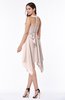 Plain V-neck Sleeveless Half Backless Ribbon Plus Size Bridesmaid Dresses
