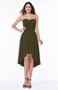 Informal A-line Sleeveless Half Backless Asymmetric Bridesmaid Dresses