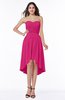 Informal A-line Sleeveless Half Backless Asymmetric Bridesmaid Dresses