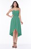 Informal A-line Sleeveless Half Backless Asymmetric Bridesmaid Dresses