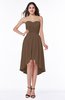Informal A-line Sleeveless Half Backless Asymmetric Bridesmaid Dresses