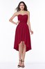 Informal A-line Sleeveless Half Backless Asymmetric Bridesmaid Dresses