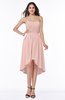 Informal A-line Sleeveless Half Backless Asymmetric Bridesmaid Dresses