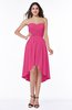 Informal A-line Sleeveless Half Backless Asymmetric Bridesmaid Dresses