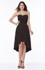 Informal A-line Sleeveless Half Backless Asymmetric Bridesmaid Dresses